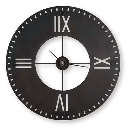 Lytle - Wall Clock - Antique Brown by Ashley – view 3