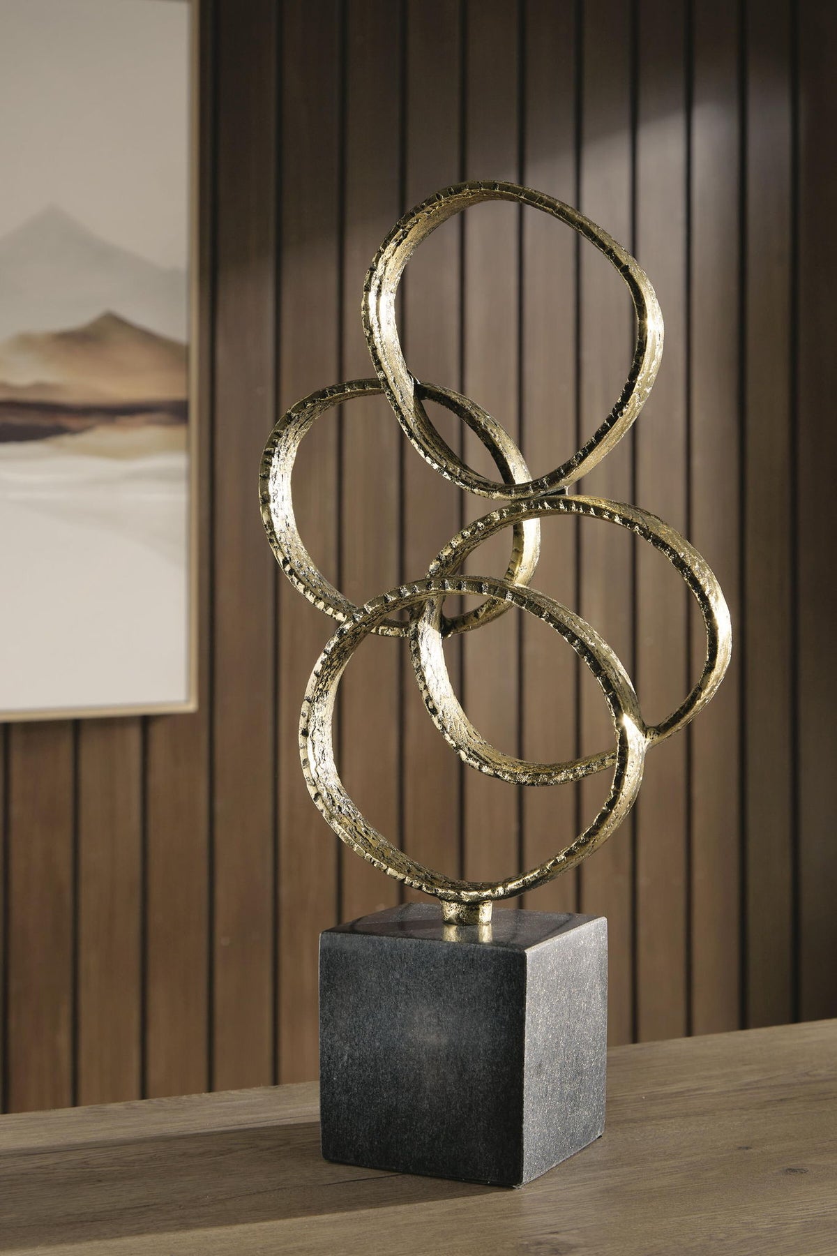 Wellcott - Sculpture - Gold Finish / Black by Ashley – view 3