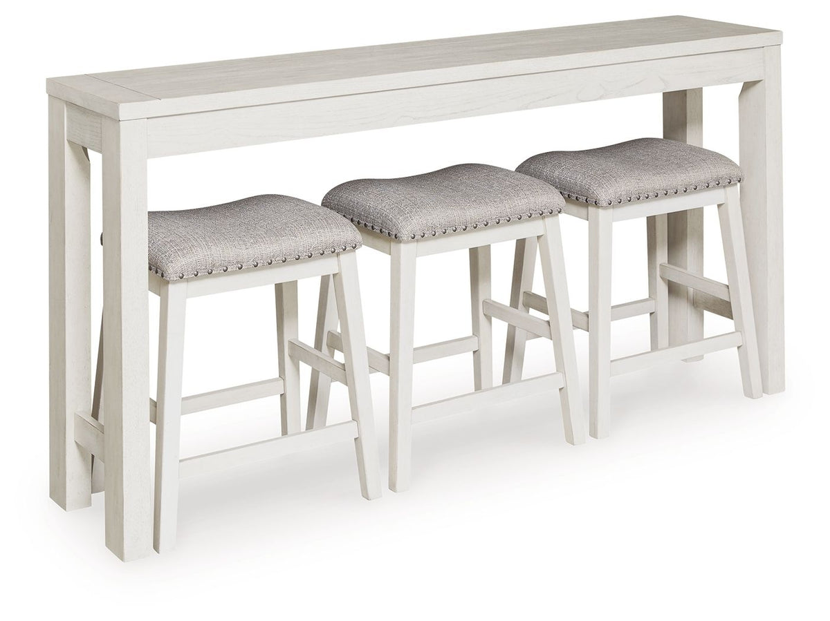 Robbinsdale - Rectangular Dining Room Counter Table Set (Set of 4) - Antique White by Ashley – 4 Piece Dining Room Sets