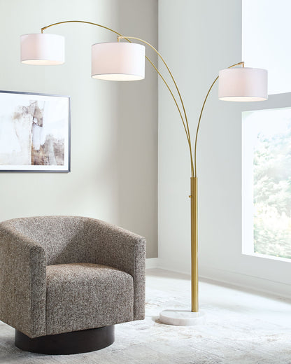 Valo - Metal Arc Lamp - Gold Finish by Ashley – view 4