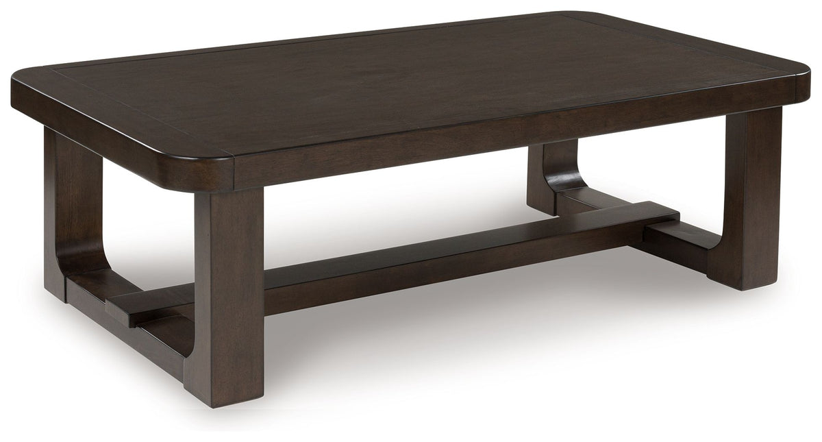 Breckington - Rectangular Cocktail Table - Dark Brown by Ashley – Cocktail Tables