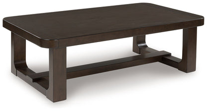 Breckington - Rectangular Cocktail Table - Dark Brown by Ashley – Cocktail Tables