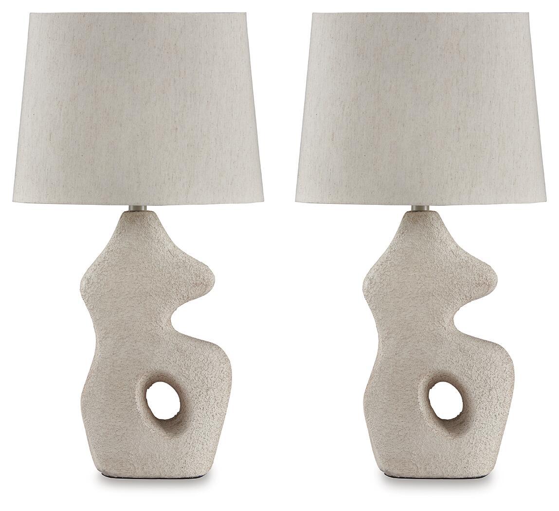 Chadrich - Paper Table Lamp (Set of 2) - Antique Beige by Ashley – Table Lamps
