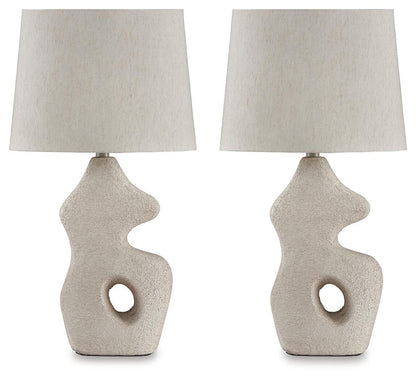 Chadrich - Paper Table Lamp (Set of 2) - Antique Beige by Ashley – Table Lamps