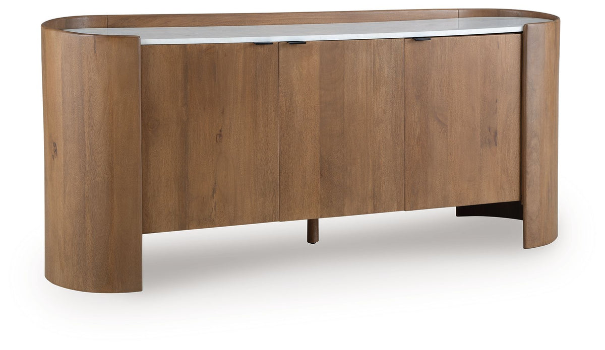 Fitzroy - Accent Cabinet - Brown / White by Ashley – Accent Cabinets