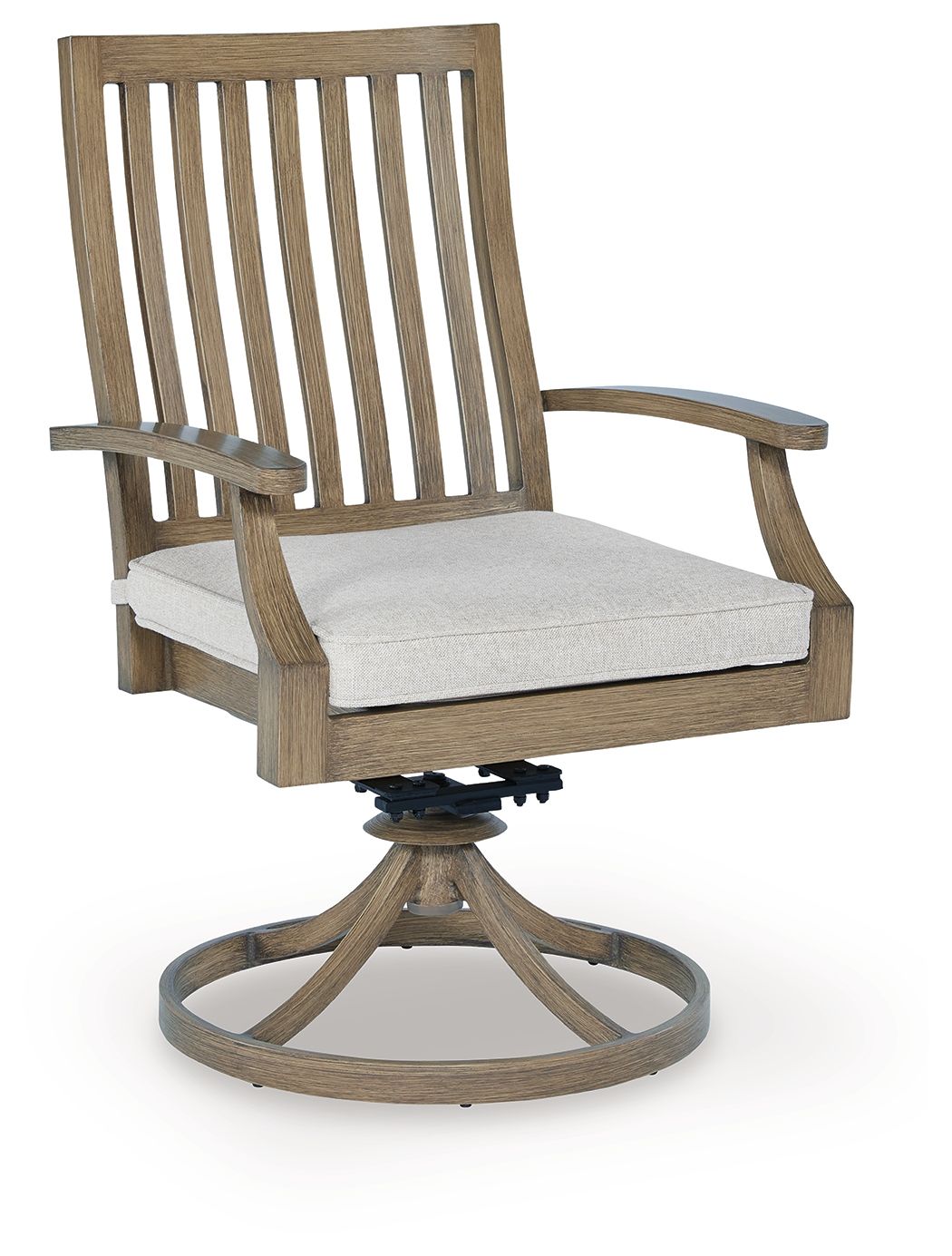 Rainier Ranch - Swivel Chair With Cushion (Set of 2) - Brown / Beige by Ashley – view 3