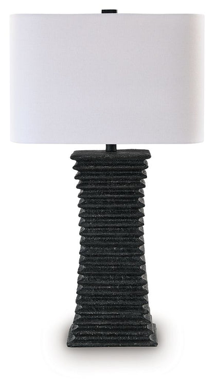 Golzar - Poly Table Lamp - Black by Ashley – Table Lamps