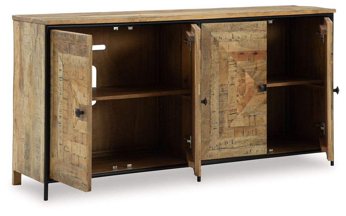 Camney - Accent Cabinet - Brown / Black by Ashley – view 4