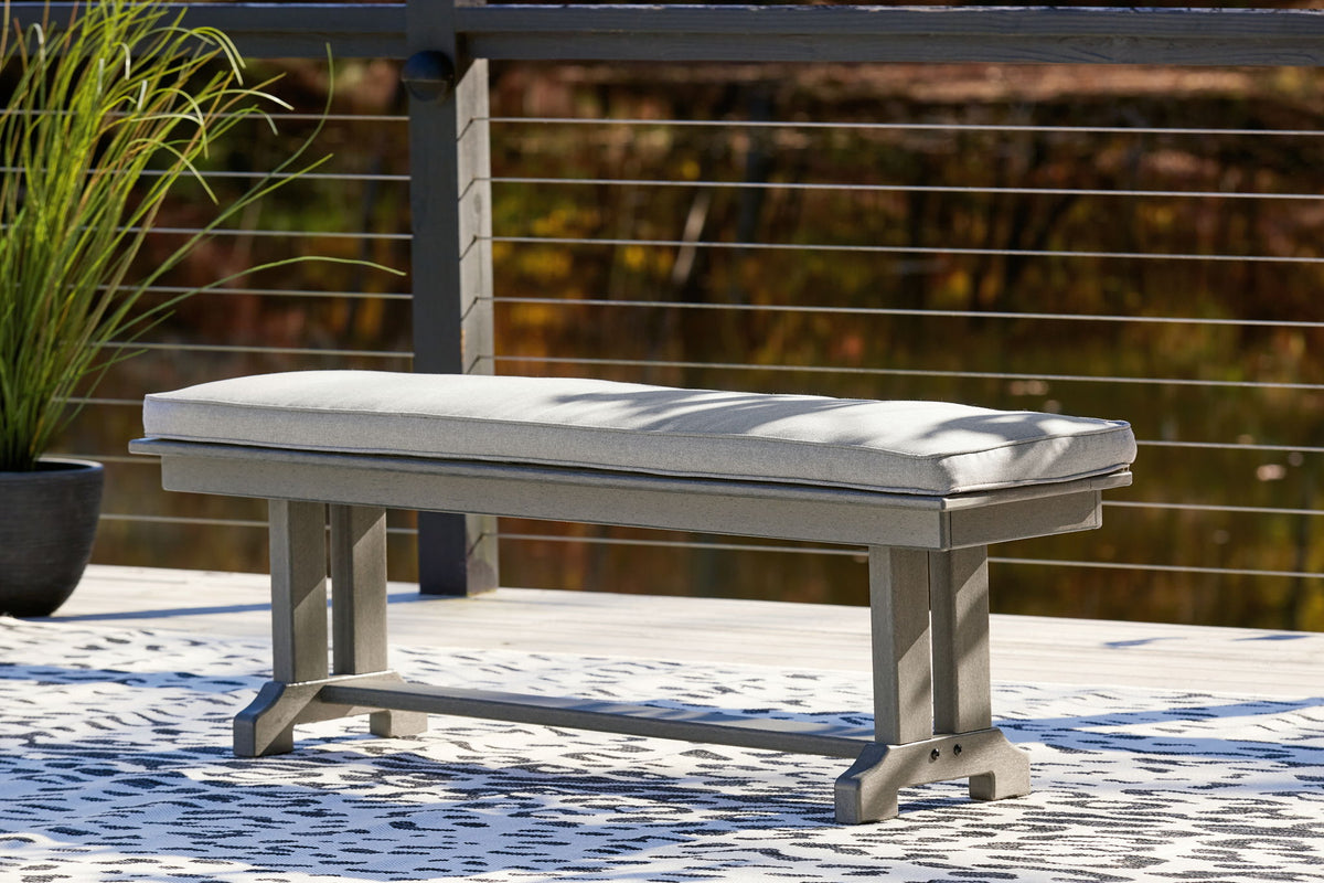 Visola - Bench with Cushion - Gray by Ashley – view 3