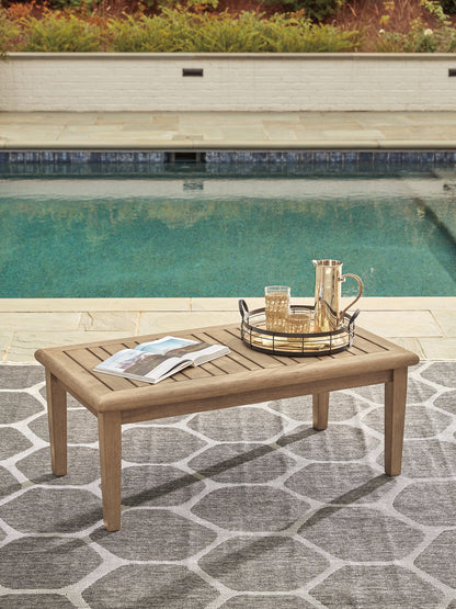 Carter Hall - Rectangular Cocktail Table - Beige by Ashley – view 3