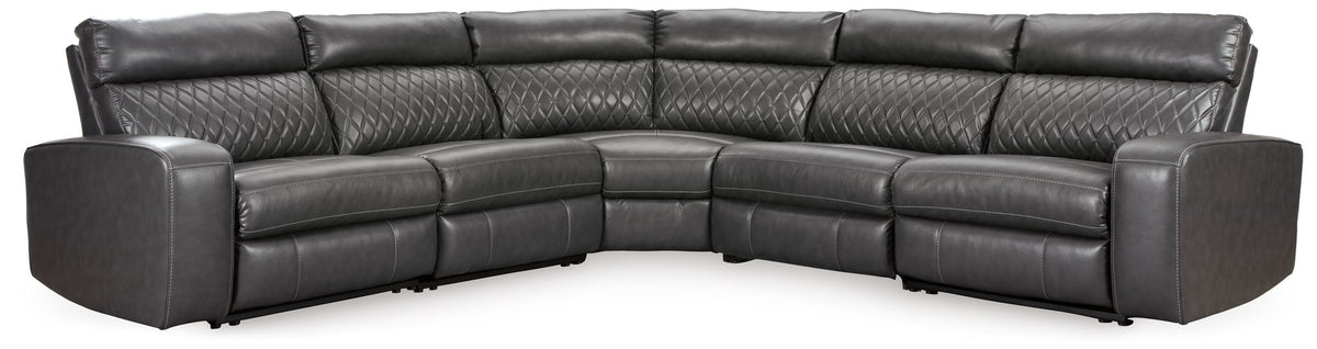 Samperstone - Power Reclining Sectional by Ashley – Reclining Sectionals