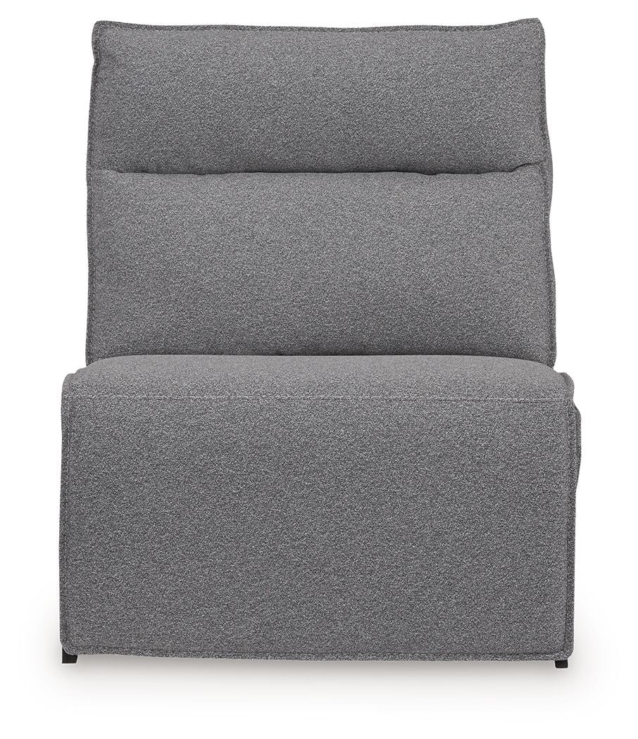Modmax II - 8-Piece Power Reclining Sectional With LAF Press Back Power Chaise And Console - Salt And Pepper by Ashley – view 3