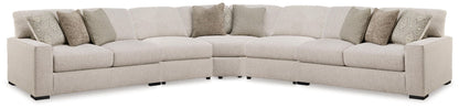 Ballyton - 5-Piece Sectional - Sand – Stationary Sectionals
