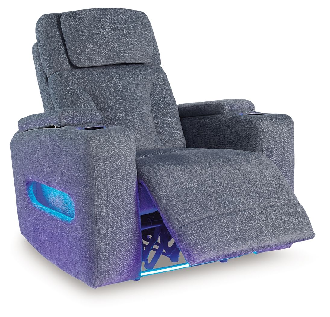 Studio Cave - Power Recliner - Steel by Ashley – view 4