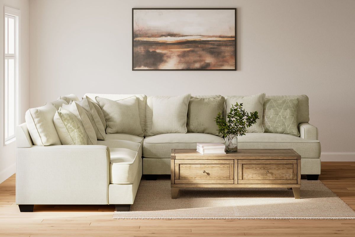 Rawcliffe - Left Arm Facing Sofa 3 Pc Sectional - Parchment by Ashley – view 3