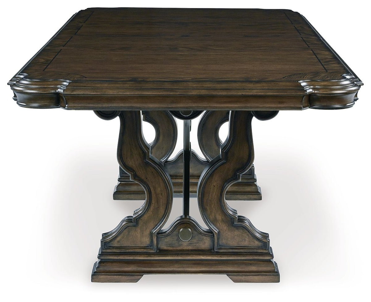 Maylee - Dining Extension Table - Dark Brown by Ashley – view 4