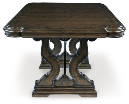 Maylee - Dining Extension Table - Dark Brown by Ashley – view 4