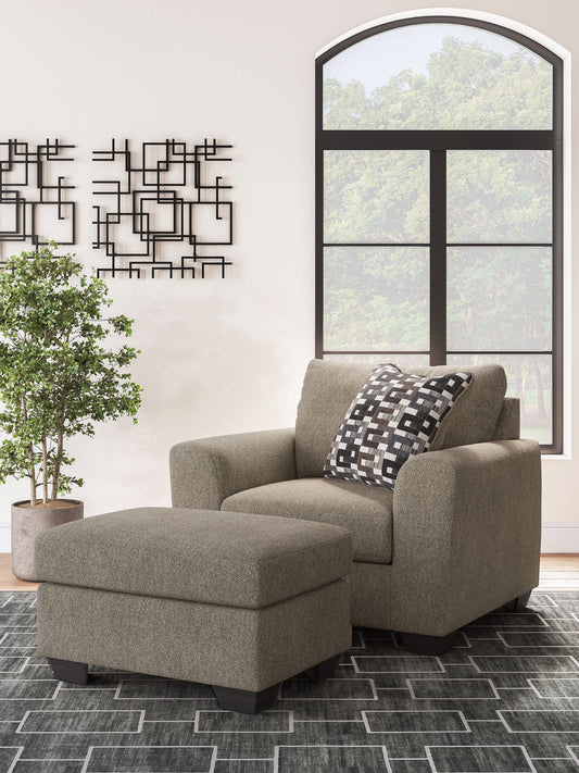 Triston-Peaks - Living Room Set – Stationary Chair & Ottoman
