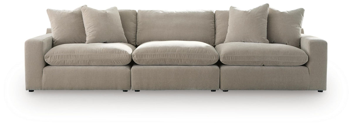 Maxton Heights - 3-Piece Sectional Sofa - Pebble – Stationary Sectionals