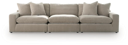 Maxton Heights - 3-Piece Sectional Sofa - Pebble – Stationary Sectionals