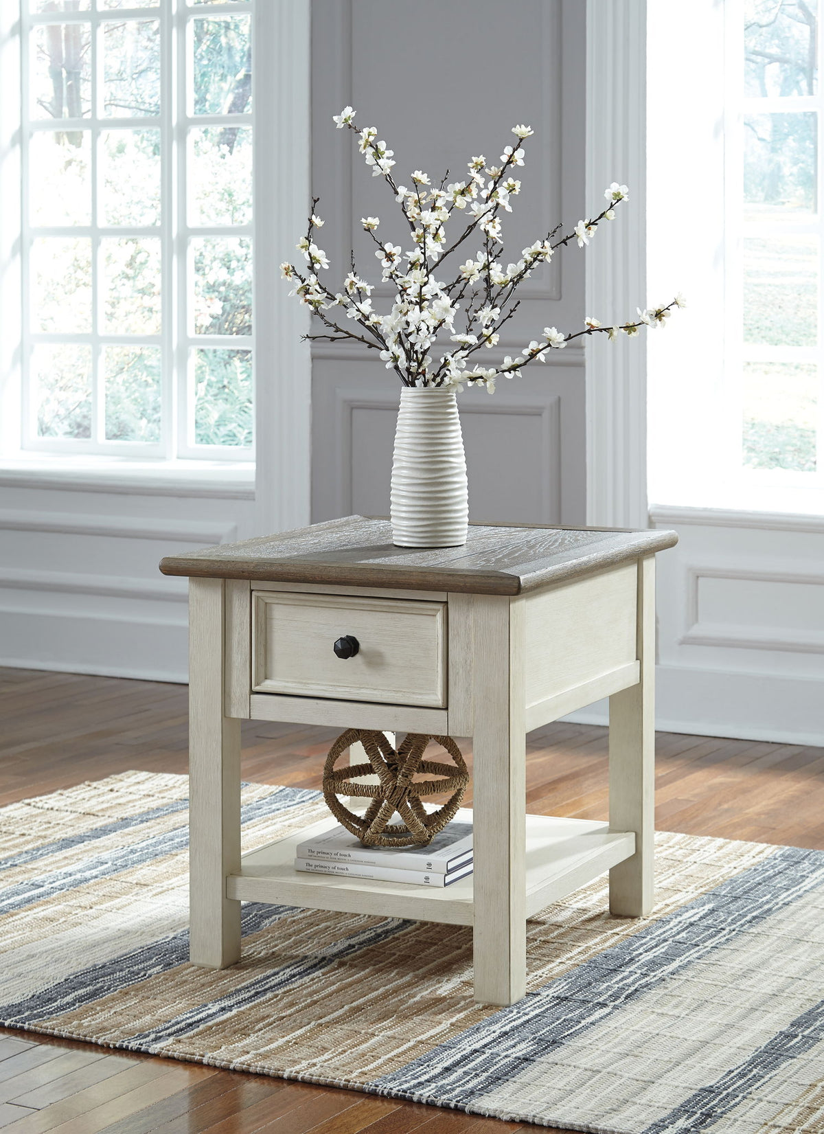 Bolanburg - Rectangular End Table - White / Brown / Beige by Ashley – view 4