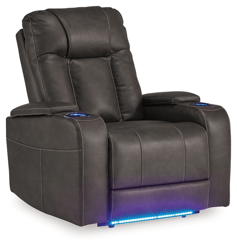 Feazada - Power Recliner With Adj Headrest - Shadow by Ashley – view 4