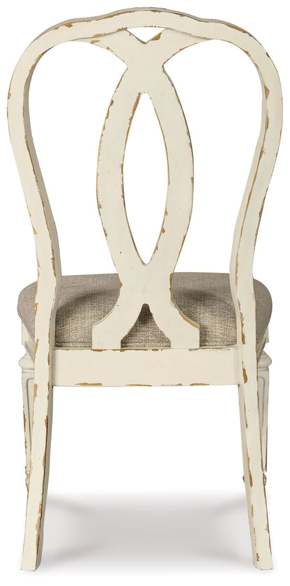 Realyn - Dining UPH Side Chair (Set of 2) - Ribbonback - Chipped White by Ashley – view 3