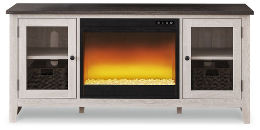 Dorrinson - TV Stand With Fireplace Insert by Ashley – Fireplace TV Stands