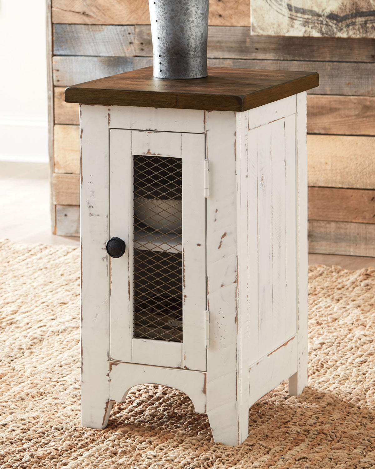 Wystfield - Chair Side End Table - White / Brown by Ashley – view 4