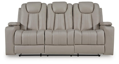 Elevate Edges - Reclining Sofa With Drop Down Table - Coin by Ashley – view 4