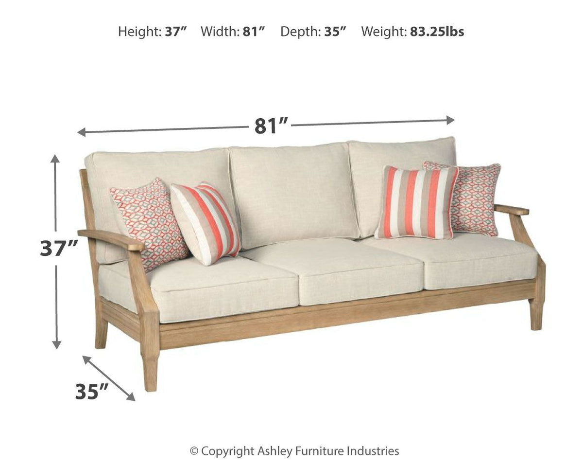 Clare View - Sofa with Cushion - Beige by Ashley – view 4