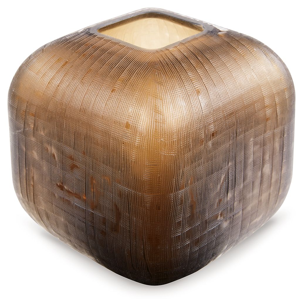 Capard - Indoor/Outdoor Vase - 8" - Brown by Ashley – view 4