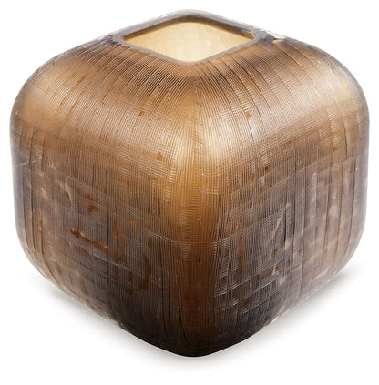Capard - Indoor/Outdoor Vase - 8" - Brown by Ashley – view 4