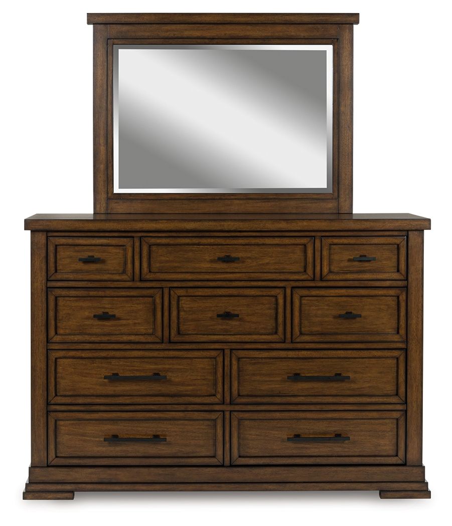 Taffenbrook - Dresser And Mirror - Medium Brown by Ashley – view 3