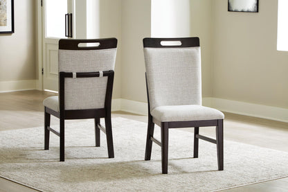 Neymorton - Dining Upholstered Side Chair (Set of 2) - Light Gray / Brown by Ashley – view 4