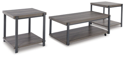 Wilmaden - Occasional Table Set (Set of 3) - Gray / Black by Ashley – Table Sets