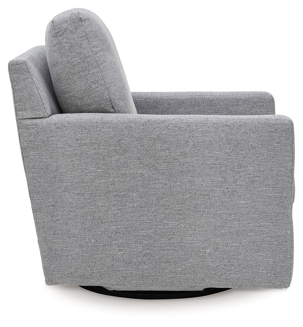 Freybourne Next-Gen Nuvella - Swivel Accent Chair - Pewter by Ashley – view 4