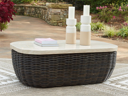 Kimora - Rectangular Cocktail Table - Beige / Dark Brown by Ashley – view 4