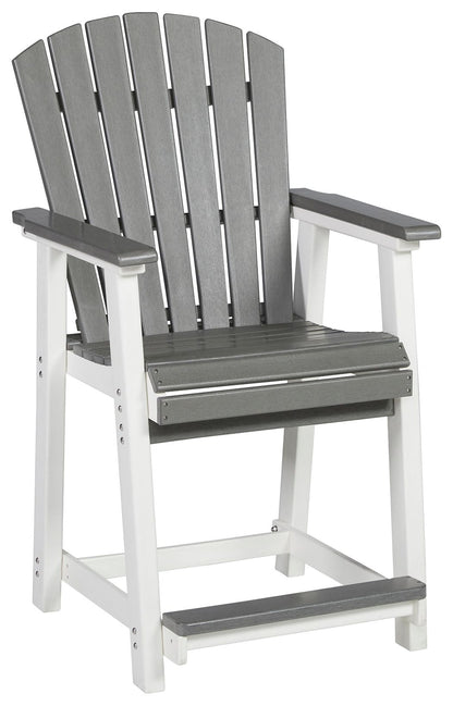 Transville - Barstool (Set of 2) - Gray / White by Ashley – view 3