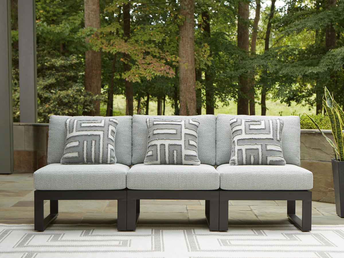 Beachloft - 3-Piece Outdoor Sectional - Black / Gray by Ashley – view 3