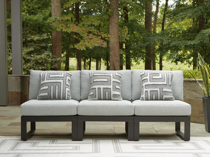 Beachloft - 3-Piece Outdoor Sectional - Black / Gray by Ashley – view 3
