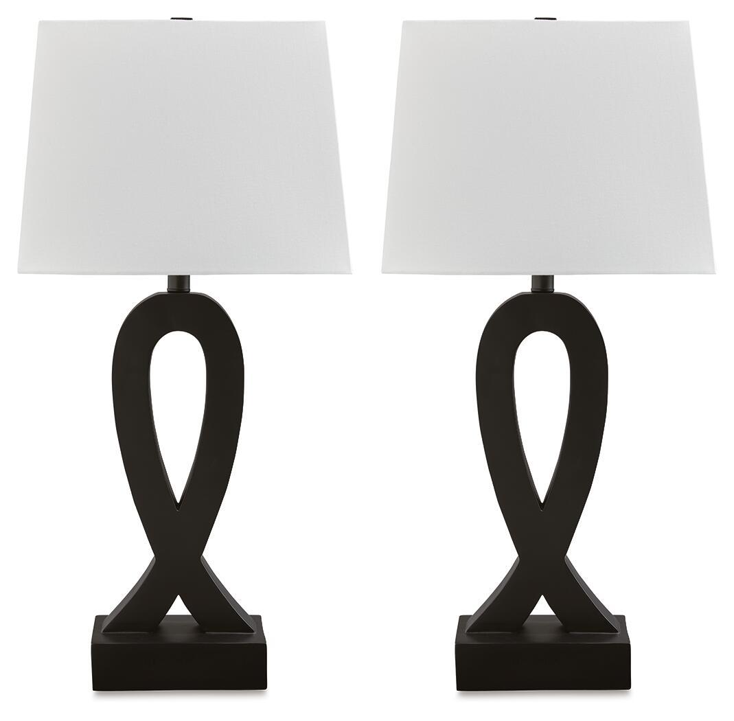 Markellton - Poly Table Lamp (Set of 2) - Black by Ashley – Table Lamps