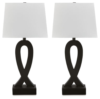 Markellton - Poly Table Lamp (Set of 2) - Black by Ashley – Table Lamps