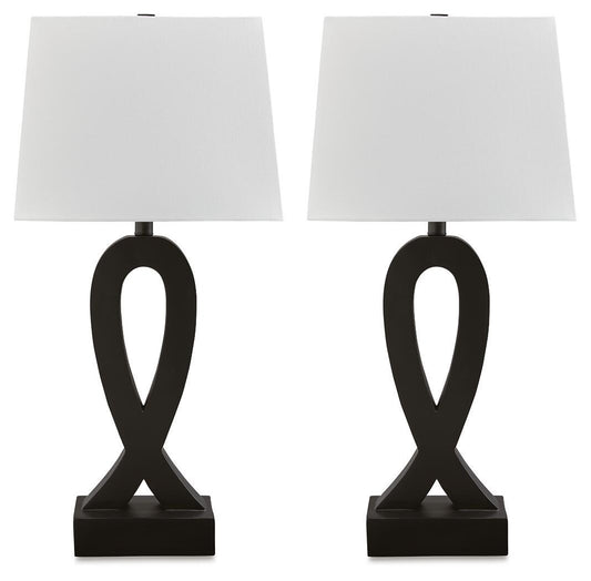 Markellton - Poly Table Lamp (Set of 2) - Black by Ashley – Table Lamps