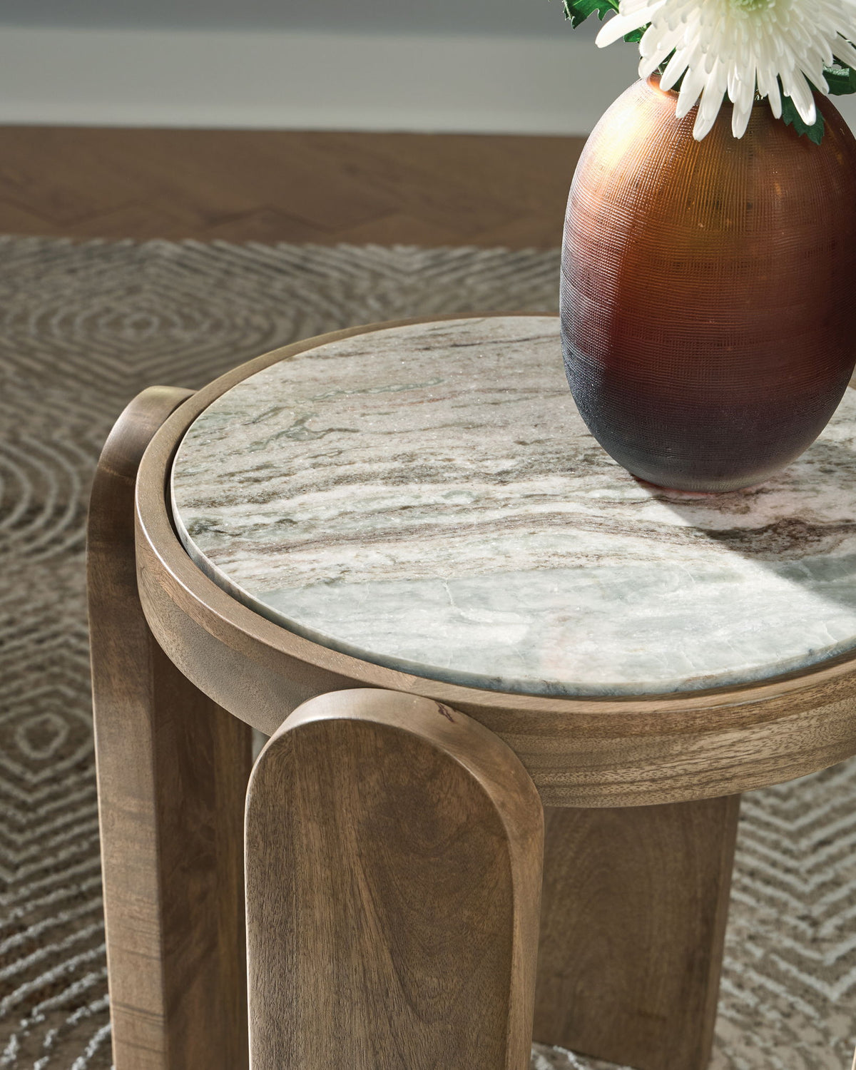 Gavrilley - Accent Table - Gray / White / Brown by Ashley – view 4