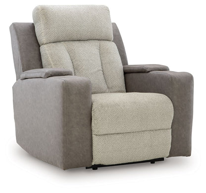 WhipLash - Power Recliner With Adj Headrest - Sisal by Ashley – Reclining Chairs