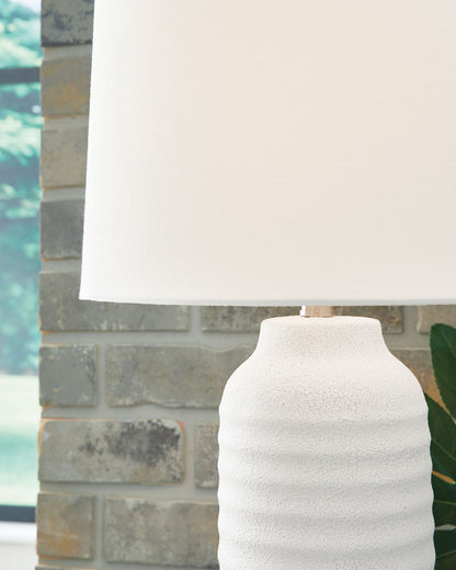 Vauville - Poly Table Lamp (Set of 2) - White by Ashley – view 4