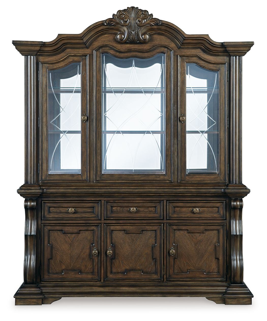 Maylee - Dining Buffet And Hutch - Dark Brown by Ashley – view 4