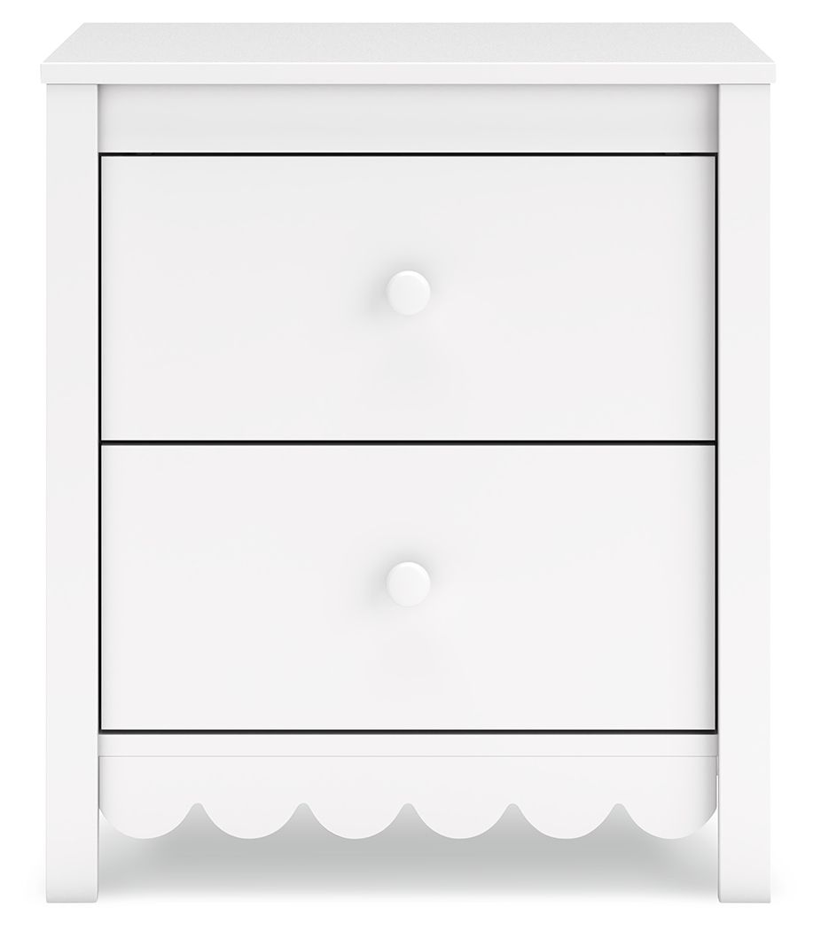Hallityn - Two Drawer Night Stand - White by Ashley – view 3