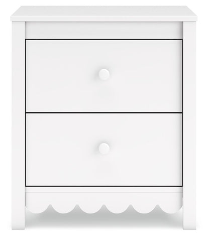 Hallityn - Two Drawer Night Stand - White by Ashley – view 3